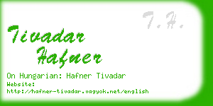 tivadar hafner business card